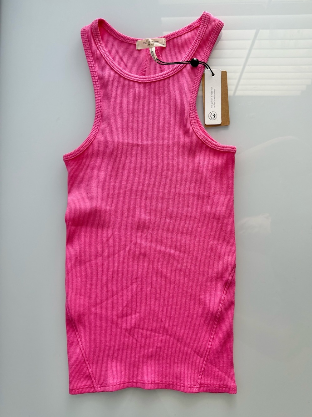 Rag & Bone Women’s The Essential Rib Organic Pima Cotton Blend Tank Size Small